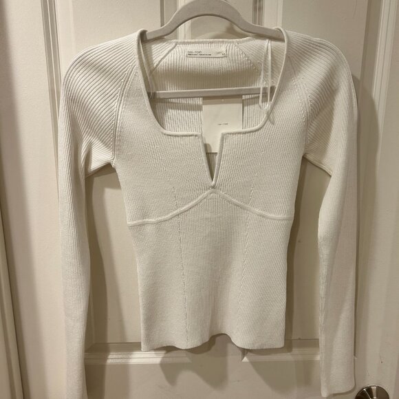 NEW WITH TAGS - Women's Ribbed Square Neck Sweater - Picture 2 of 4